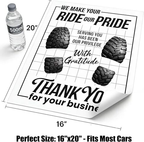 100Pcs 16x20 Inch Disposable Car Paper Floor Mats for Auto Detailing, We Take Pride in Your Ride Paper Floor Mats Repair & Wash - White Vehicle Interior Protection in Saudi Arabia
