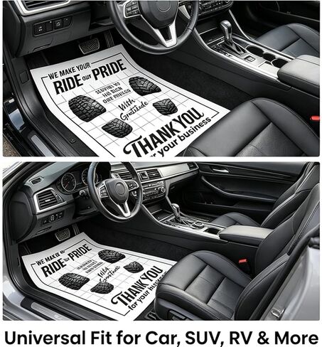 100Pcs 16x20 Inch Disposable Car Paper Floor Mats for Auto Detailing, We Take Pride in Your Ride Paper Floor Mats Repair & Wash - White Vehicle Interior Protection in Saudi Arabia