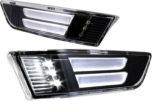 Fits 2003 2004 2005 2006 2007 For INFINITI G35 2 Door Coupe parking turn signal light, Compaire with Smoke Lens White LED Front Bumper Side Marker Parking Light Pair in Saudi Arabia