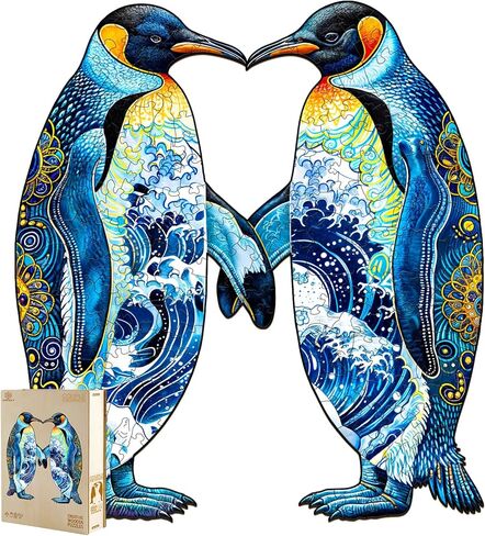 Jigfoxy Wooden Puzzles for Adults, Otter Wood Puzzle for Adults, Unique Animal-Shaped Wooden Jigsaw Puzzle, Christmas Thanksgiving Gifts for Puzzle Lovers, Family and Friends (S-8.5 * 8.1in-100pcs) in Saudi Arabia