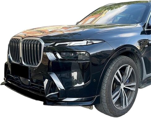 Compatible for BMW X7 G07 2023+ 3pcs/Set Car Front Bumper Lip Spoiler Splitter Body Kit Protector Guard Exterior Tuning Accessories Part(Glossy Black) in Saudi Arabia
