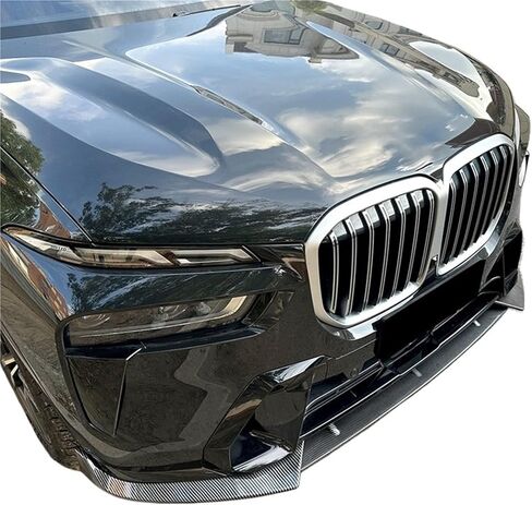 Compatible for BMW X7 G07 2023+ 3pcs/Set Car Front Bumper Lip Spoiler Splitter Body Kit Protector Guard Exterior Tuning Accessories Part(Glossy Black) in Saudi Arabia