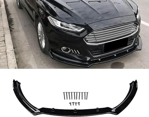 Front Bumper Lip Fit for 2013 2014 2015 2016 Ford Fusion Mondeo ABS Front Bumper Lip Splitter Spoiler Glossy Black 3PCS in Saudi Arabia