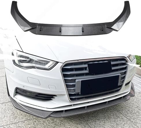 Aerodynamic Front Bumper Splitter Lip, Blade, Chin Spoiler, Body Kit Fit for Audi A3 8V Pre-Facelift 2013-2016 Standard,Carbon Fiber Style in Saudi Arabia