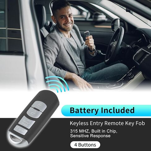 X AUTOHAUX WAZSKE13D02 315Mhz استبدال مفتاح ذكي عن بعد للدخول بدون مفتاح فوب لمازدا CX-9 لمازدا CX-5 17-19 TK52-67-5DY TK52675DY 49 رقاقة 4 أزرار 2 قطعة in Kuwait