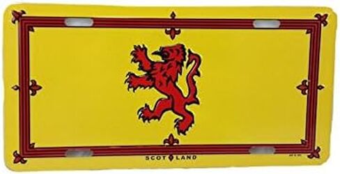 Scotland Lion Flag License Plate in Saudi Arabia