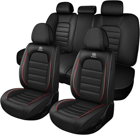 Car Seat Cover Fit for Jeep Grand Cherokee 2000-2025,Compatible Airbag Non-Slip Waterproof Seat Cover,Car Seat Protector Premium Interior (Standard 5 Seats,Classic Black) in Kuwait