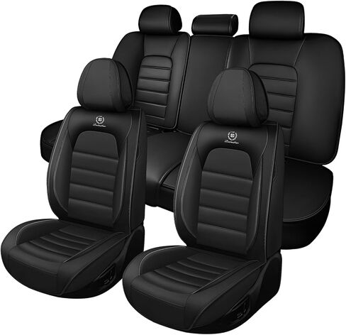 Car Seat Cover Fit for Jeep Grand Cherokee 2000-2025,Compatible Airbag Non-Slip Waterproof Seat Cover,Car Seat Protector Premium Interior (Standard 5 Seats,Classic Black) in Kuwait