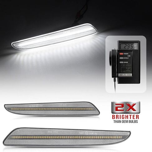 E320 E350 E550 E63 AMG LED Side Marker Lights For 2007-2009 Mercedez Benz E-Class W211 Facelift Clear Lens Sidemarker White LED Turn Signal Driving Running Lights OEM 2118200921 in Kuwait