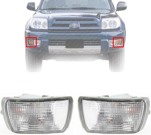 Front Signal Lights Lens and Housing Left driver & Right passenger Side Direct Replacement For 2003-2005 Toyota 4Runner TO2533112 TO2532112 8151135411 8152135401 in Saudi Arabia