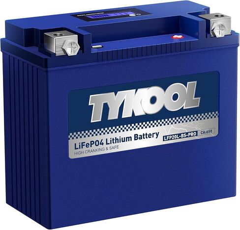 LFP20L-BS-PRO Lithium Motorcycle Battery, 600CCA 12Ah, Digital Readout, Replace GYZ20L GYZ20HL YTX20HL-BS, Fit for Harley Road Glide/Street Glide/Softail, Sea-Doo 1500cc GT Series, Yamaha 1800cc in Kuwait