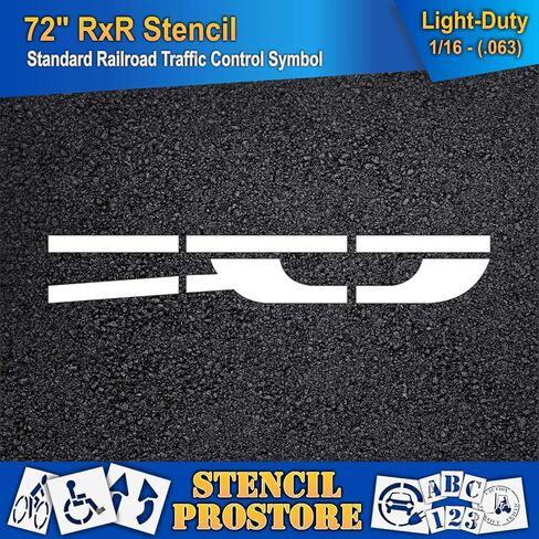 Pavement Stencils - 78 inch - Railroad - Letter 'R' - Road, HWY, DOT, FHWA - 78" x 12" x 1/16" (63 mil) - Light-Duty in Saudi Arabia