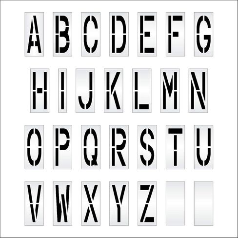 Pavement Stencils - 24 inch Alphabet KIT Stencil Set - (28 Piece) - 24" x 9" x 1/8" (128 mil) - Pro-Grade in Saudi Arabia