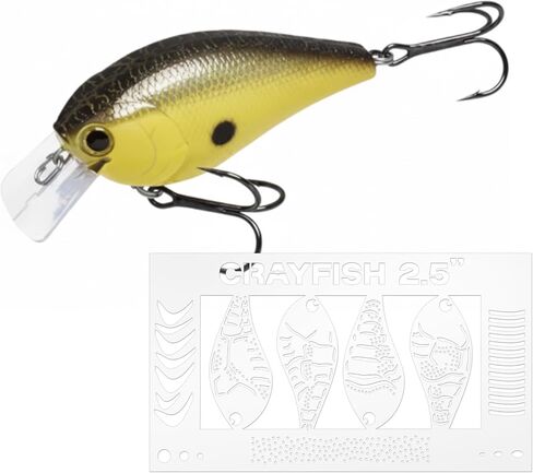 2 Pcs Crayfish Fishing Lure Airbrush Stencils Templates 4 x 7.2 Inch Bulk Lures Stencil Kit Reusable DIY Crayfish Baits Stencil for Fishing Accessories in Saudi Arabia