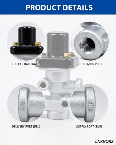 PR-4 Air Brake Pressure Valve - 70 PSI Protection Valve Replaces 288323, 641137, 503511C - Compatible with Bendix, Mack, Navistar, Volvo VNL - for Heavy Duty Truck & Trailer in Saudi Arabia