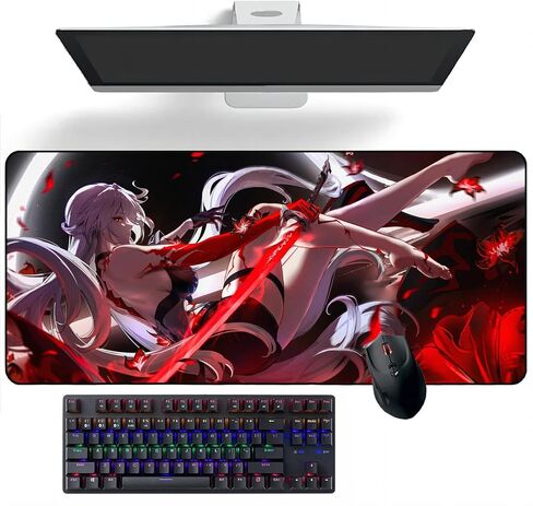 Anime Mouse pad Honkai: Star Rail Acheron Anime Desk Mat Keyboard Mat Large Mouse Pads Rubber Mouse Mats, 400mm*900mm*3mm in Saudi Arabia