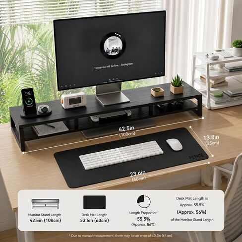 Fenge Dual Monitor Stand & Desk Pad Mat (Bundle) in Saudi Arabia