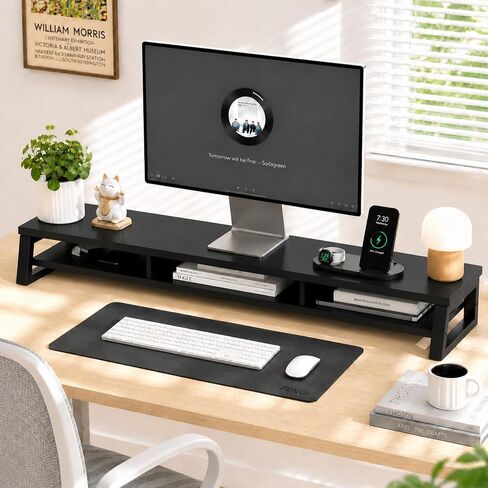 Fenge Dual Monitor Stand & Desk Pad Mat (Bundle) in Saudi Arabia
