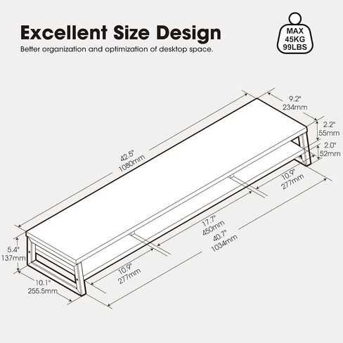 Fenge Dual Monitor Stand & Desk Pad Mat (Bundle) in Saudi Arabia