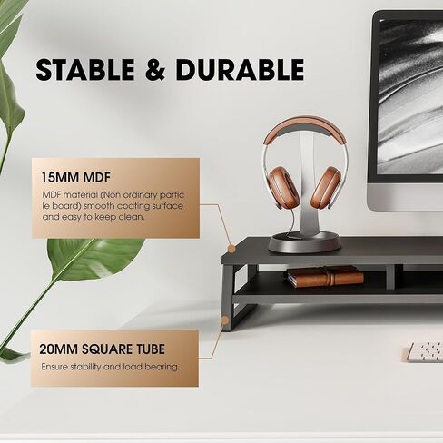 Fenge Dual Monitor Stand & Desk Pad Mat (Bundle) in Saudi Arabia