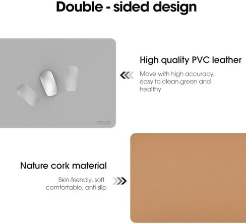 Fenge Dual Monitor Stand with Drawer & Desk Pad Bundle, 42.5 Inch 2-Tier Wooden Monitor Riser (Wooden & Metal Structure) & 23.6×13.8 Inch Double-Sided Waterproof Mouse Mat for Home Office in Saudi Arabia