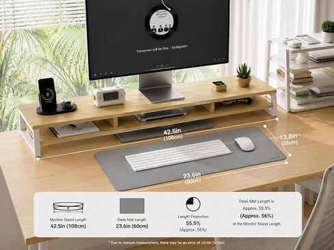 Fenge Dual Monitor Stand & Desk Pad Mat (Bundle) in Saudi Arabia