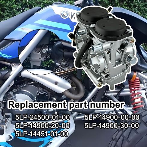 Carburetor for Yamaha Raptor 660 660R YFM660R ATV Quad 2001 2002 2003 2004 2005 with Air Filter Fuel Valve Petcock Replacement Carb Replace 5LP-14900-00-00 5LP-14900-20-00 in Saudi Arabia
