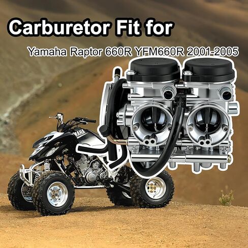 Carburetor for Yamaha Raptor 660 660R YFM660R ATV Quad 2001 2002 2003 2004 2005 with Air Filter Fuel Valve Petcock Replacement Carb Replace 5LP-14900-00-00 5LP-14900-20-00 in Saudi Arabia