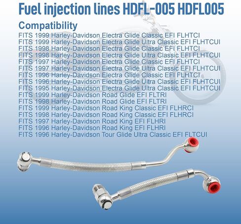 HDFL-005 HDFL005 Fuel Injection Line Fit for Harley-Davidson 1995-1999 Electra Glide, for 1996-1999 Road King 61470-99A Tour Road Glide Ultra Classic EFI FLTRI FLHRI FLHTCI FLHTCUI in Saudi Arabia