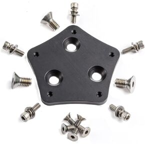 JEGS Steering Wheel Adapter | 3 Bolt Hub To 5 Bolt Wheel | Made In USA | Allows use of Quick Release Hub | Billet 6061-T6 Black Anodized Aluminum | Includes Hardware in Saudi Arabia