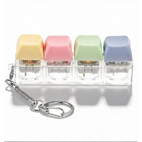 Clicker Fidget Toy, 2.95 inch Keyboard Fidget Keychain Keycap Stress Relief Toy for Adults to Relieve Anxiety & Pass Time (Assorted Colors) in Saudi Arabia