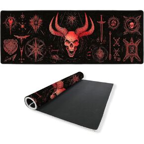 Magic Gaming Mouse Pad Large Desk Mat Red Dark Skull Mousepad for Keyboard and Mouse Extra Large Full Desk Computer Pads 31.5 x 11.8 Mouse Pads for Desk Home Office Gaming in Saudi Arabia