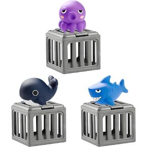 Underwater Dive Rescue, Pool Diving Toys with Storage Fish Box, Colorful Animal Pool Sinkies Swimming Training Game, Summer Pool Beach Party (3pc) in Saudi Arabia