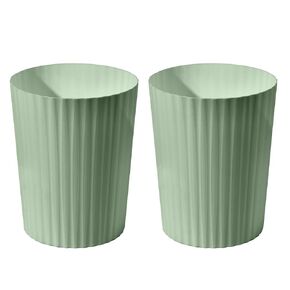 2-Pack Hand Versatile 2 Gallon Plastic Trash Can - The Compact Bin for Bathroom, Kitchen, or Home Office - Green in Saudi Arabia