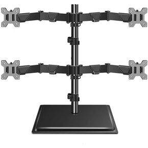 Adjustable Quad Monitor Stand - Free-Standing Desk Mount for 4 Monitors Up to 40 Inch, Holds Up to 19.8Lbs Per Screen, Fully Adjustable Monitor Arm in Saudi Arabia