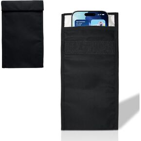NIULAFR Faraday Bags 2-Pack for Phones & Car Keys, Signal Blocking Faraday Cage Pouch, Anti-Tracking Anti-Theft RFID Shielding Bag, Key Fob Protector with Privacy Protection, Black in Saudi Arabia