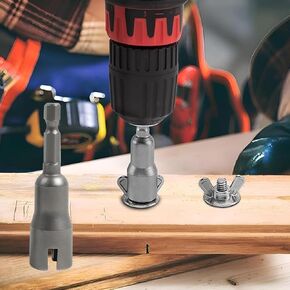 Power Wing Nut Driver Set,Wing Nut Drill Bit Socket Wrench Tool Set,1/4" Hex Shank for Panel Nuts,Screws Eye,Q-Hanger,C Hook Bolt in Kuwait