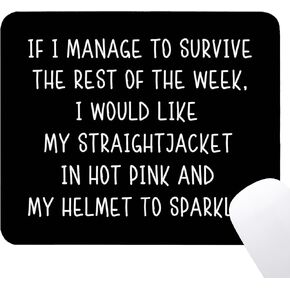 Funny Offices Mouse Pad - Funny Office Desk Accessories, Office Decor for Work, Square Waterproof Non-Slip Rubber Base Mental Health Mousepad for Computers Home 7.9x9.5 Inch in Saudi Arabia