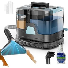 DEVOAC C8 Portable Carpet Upholstery Spot Cleaner Machine with Versatile Tools, Self-Cleaning, Powerful Suction, Pet Stain Remover, Car and Auto Detailer (Cyan) in Saudi Arabia