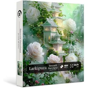 Flowers Puzzles for Adults 1000 Pieces, Rose Flower Jigsaw Puzzles Architecture Landscape, Larkipuzz Nature Garden Theme as House Decor in Kuwait