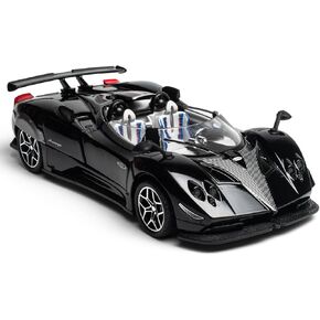 1/32 Scale Pagani Zonda HP Diecast Toy Cars - Pull Back Car Models with Light & Sound, Birthday Gifts for Boys, Perfect Vehicle Presents for Kids & Boyfriends on Christmas (Black) in Saudi Arabia