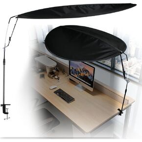 Adjustable Office Cubicle Shade – Create a Calm, Light-Free Desk, Blocks Overhead Light & Helps Reduce AC Airflow – Black Desk Shade for Office Workers in Saudi Arabia