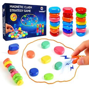Magnet Game with String, Magnetic Chess Game with Stones – 20 Magnetic Stones Game, Strategy Party Travel Game for Adults in Saudi Arabia