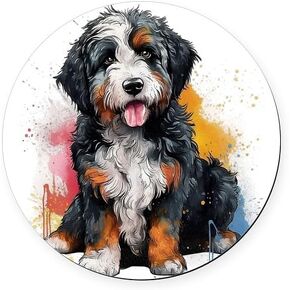 CafePress Bernedoodle 5.5" Round Car Magnet Magnetic Bumper Display in Saudi Arabia