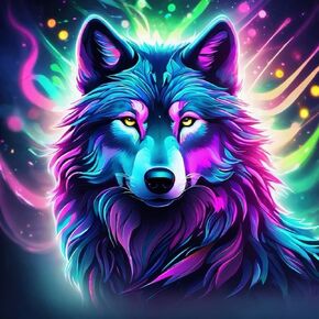 مجموعات الطلاء الماسي Lvmuu Wolf للكبار، 5D DIY حفر مربع كامل ملون خيالي للحيوانات الماس مجموعات فنية للمبتدئين الجدد الطلاء بالأرقام، ديكور منزلي حرفي 12 × 12 بوصة in Kuwait