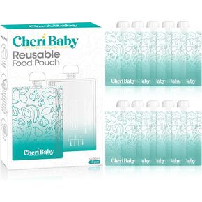 CheriBaby 15-in-1 Baby Food Maker System – Food Processor Blender Set for Baby Puree, Fruit, Vegetable, Meat, with Containers, Icicle, Reusable Food Pouch, Freezer Tray and Silicone Spoons, 20-Oz in Saudi Arabia