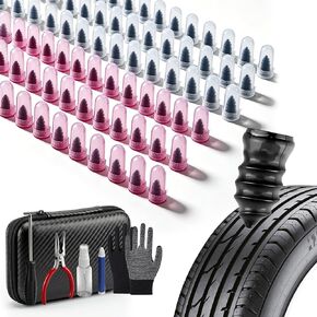 75Pcs Tire Repair Kit, Screw in Tire Plugs Heavy Duty, Self Sealing Tire Repair Kit Screw Type with Rubber Nails and Tools for Portable Puncture Quick Fix Car Truck SUV ATV Motorcycle in Saudi Arabia
