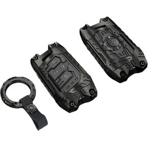 Heavy Metal Key Fob Cover Case Protector for Volkswagen, Keychain, Accessories for VW Volkswagen Tiguan Taos Atlas Jetta Passat Arteon Atlas Cross Sport Golf Alltrack (Type E -Black) in Saudi Arabia