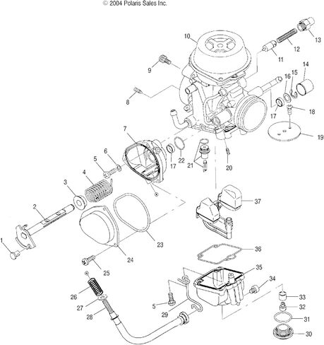 Polaris 3131557 Carburetor Assembly ATP 500 in Kuwait