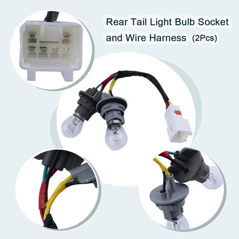 Rear Tail Light Bulb Socket and Wire Harness,Fit for Kia Optima 2014 2015,Compatible 924514C500 (2) in Kuwait